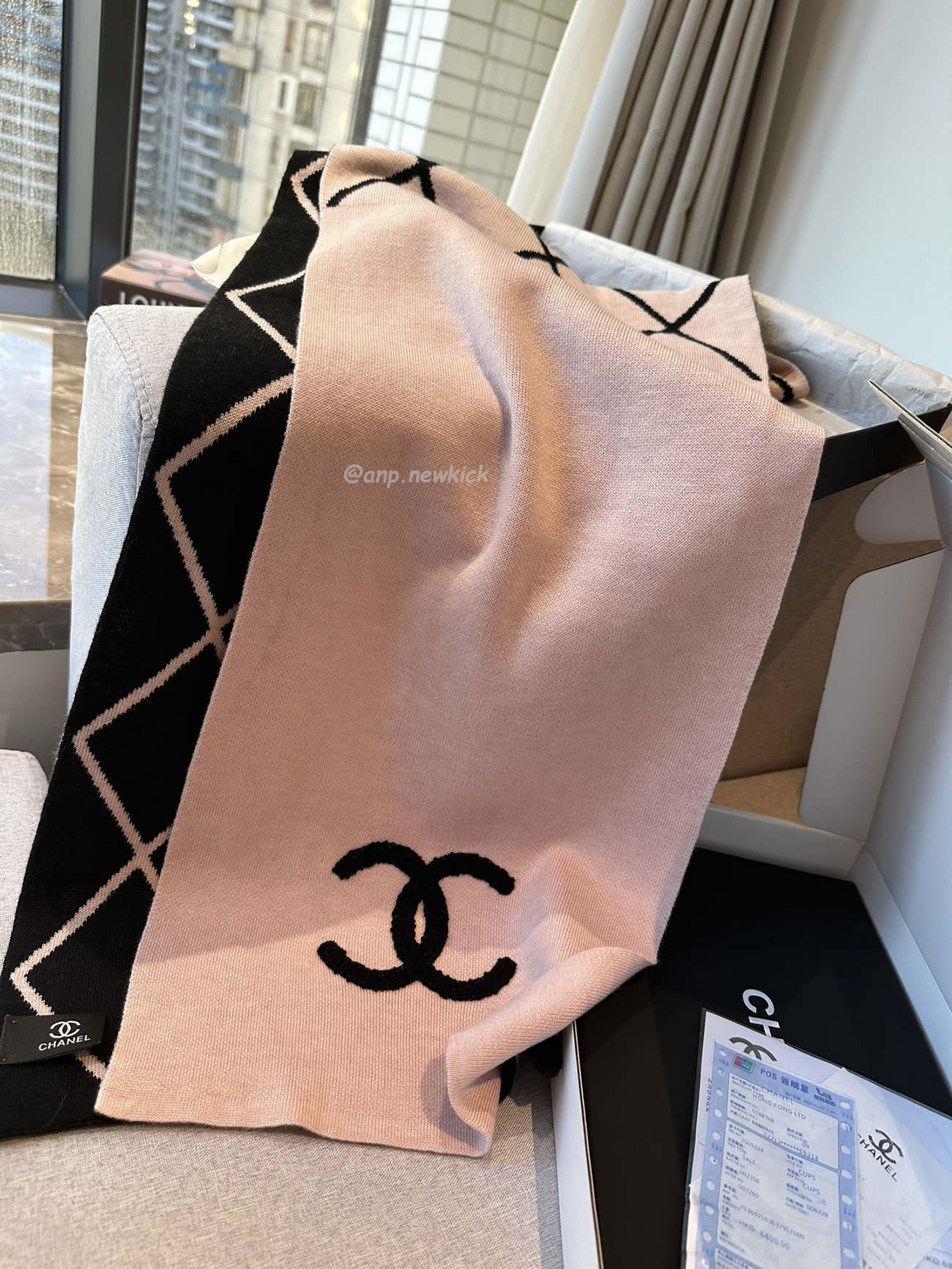 Chanel 2024 New 24b Cashmere Knitted Scarf 30x180cm (11) - newkick.org